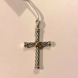 David Yurman Two-Tone Cross Pendant